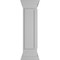 Ekena Millwork 12"W x 48"H End Newel Post with Panel, Flat Capital & Base Trim (Installation kit included) NWL12X48EPF0B0 - alternate 4